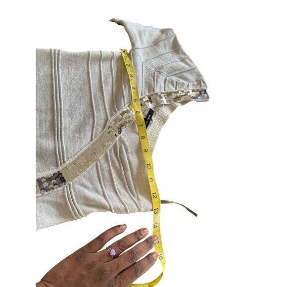 Wow Couture Sequined One-Shoulder Bandage Dress Bodycon Glam Sparkly Cocktail S - Picture 5 of 8